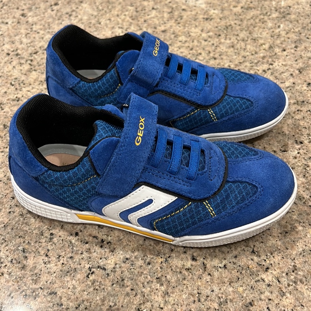 Geox Blue and White Kids Sneakers